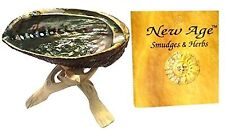 ® 5 - 6 inches Premium Natural Abalone Shell &Wooden Stand~ Smudging, Cleansi... picture