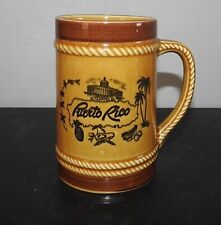Vintage Puerto Rico Souvenir Ceramic Mug Beer Stein From the 80s or Earlier picture