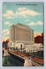 Chicago IL-Illinois, Daily News Building, Advertisment, Vintage c1954 Postcard picture