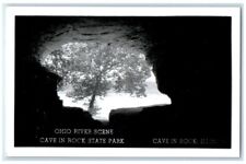 c1950's Ohio River Scene From Cave In Rock State Park IL RPPC Photo Postcard picture