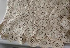 Antique Hand Crocheted Rectanglular Table Cloth - VGC - GORGEOUS OLD CRAFT picture