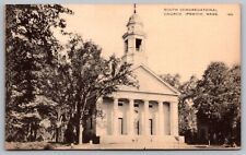 South Congregational Church Ipswich Massachusetts Black White Vintage Postcard picture
