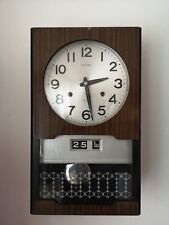 Seiko Time / Date 30 Day Japanese Chiming Wall Pendulum Clock 60's/70's Working picture