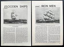 Clippers 1937 article Wooden Ships & Iron Men” Red Jacket~Lightning~Flying Cloud picture