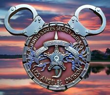 🔥Disneyland Mickey Ears Maroon Disney Challenge Coin U.S. Secret Service Office picture