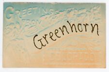CO, Greenhorn. AN EARLY EMBOSSED GREETING. Name is in Glitter picture