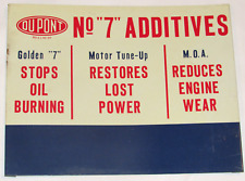 VINTAGE 1960s DUPONT NO 7 OIL ADDITIVE ADVERTISING METAL SIGN FROM DISPLAY RACK picture