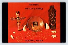 Postcard Alaska Skagway AK Richter Jewelry Curios 1960s Chrome Unposted picture