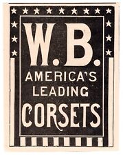 c1880s W.B. Corsets America's Leading Victorian Lady Fashion Antique Print Ad picture