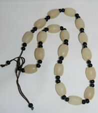 Antique African Tibetan Melon Glass Trade Bead Woven Necklace 22