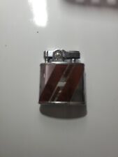 Old Vtg Chelsea Silver Tone & Woodgrain Cigarette Lighter Made In USA picture