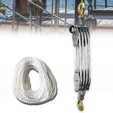 FITHOIST Block and Tackle 2200 lbs, 4400 LBS Breaking Strength Heavy Duty Pul... picture