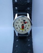 Vintage ca. 1960's BRADLEY Mickey Mouse Wind-Up Watch Walt Disney Running picture
