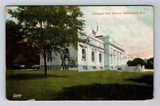 Washington DC, Carnegie Free Library, Vintage Postcard picture