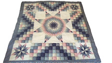 Lone Star - Vintage Quilt -  Hand Quilted 77x79