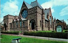 Newport Rhode Island First Presbyterian Church Streetview Chrome Postcard picture