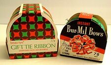 Vtg. Bur-Mil Bows Beau Tye Gift Tie Ribbon Christmas Made in USA  Cottagecore picture