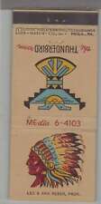 Matchbook Cover - Native American Related The Thunderbird Room Media, PA picture