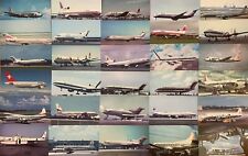 Lot of 30 aviation postcards US airlines planes Douglas Boeing Lockheed aircraft picture