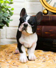 Realistic Lifelike Black French Bulldog Frenchie Puppy Dog Figurine Pet Pal picture