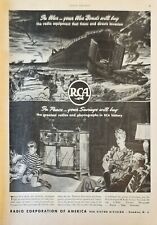 1944 RCA Radio Phonographs Vintage Ad in peace you savings will buy BW picture