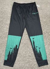 Disney Parks Disneyland Joggers Mens SIZE M Black Green Castle Pull-On NWT picture