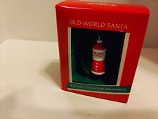 Hallmark Mini Old World Santa 1989 With Mini Bottle Brush Tree picture