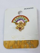Dicksons Guardian Angel Lapel Pin Gold Tone October Tourmaline Birth Stone picture