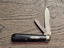 Antique Ulster Knife Co NY Pocket Knife Barehead Jack Ebony Vintage Old picture