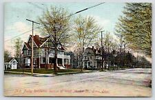 Lima Ohio~West Market Street Residences~Nice 3 Story Homes~Trolley Tracks~1910 picture