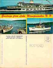 Vintage Postcard - 1965 Greetings From Lake Winnipesaukee NH NH Banner Postcard picture