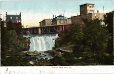 Cataract Falls Town Obelisk Flour Building Maine Undivided Postcard c1907 picture