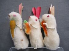 Vintage Japan Spun Cotton Bunny Rabbits ~ Flopsy Mopsy & Cottontail picture