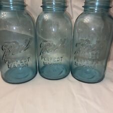 Vintage Blue Ball Mason Sloped Shoulder 1/2 , Half Gallon Jar  #5, #8 And #11 picture