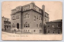 c1901 High School Exterior Street Rotograph Shamokin Pennsylvania PA Postcard picture
