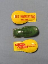 Lot of 5 Advertising Clickers  - Derrick shirts, Poll Parrot, NY,  Acme & Meats picture