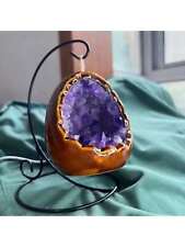 1pc Table Lamp Natural Amethyst Cave Table Lamp Egg Lamp Amethyst geode picture