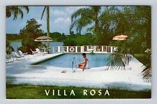 Winter Haven FL-Florida, Villa Rosa Court, Antique, Vintage Souvenir Postcard picture