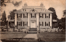 Cambridge Massachusetts MA Front Lawn Longfellow Home Vintage c 1910's Postcard picture