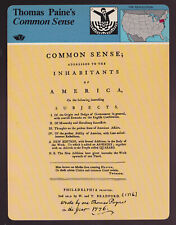 THOMAS PAINE'S COMMON SENSE Revolutionary War 1979 STORY OF AMERICA CARD #08-14 picture