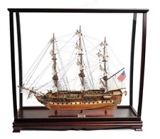 U.S.S. Constitution Large-Scaled Model Ship with Table Top Display Case picture