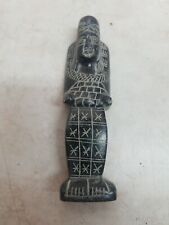 Vintage Black Stone Egyptian Statue; Hieroglyphics; True Age Unknown picture