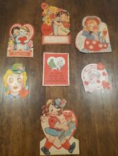 Vintage 1930- 40’s Valentine's Day Cards Mechanical Pop Up Lot of 7 Rare Designs picture