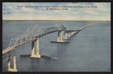 Vintage Postcard - Sunshine Skyway Longest Structure Over Water St Petersburg picture