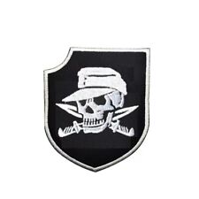 Gosht Skull Priate Russia Russian Army Tatical Hook Loop Patch Badge Black picture