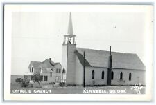 c1940's Catholic Church Kennebec South Dakota SD RPPC Photo Vintage Postcard picture