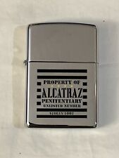 RARE ALCATRAZ Unlisted  # Silver Polished Chrome Lighter  Fluid  “Stolen Loot” picture