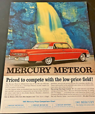 Red 1961 Mercury Meteor 800 - Vintage Waterfall Print Ad / Wall Art - CLEAN picture