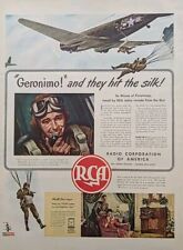 1944 RCA Victor Radio Electric Print Ad, WW2 Airplane  picture