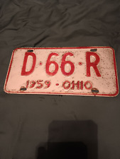 1959 Ohio License Plate - D 66 R     (Single Plate) picture